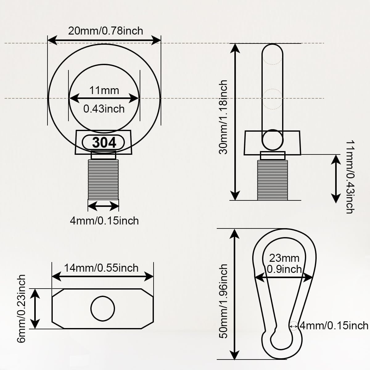 Rail D'auvent,8pcs 6mm 304 Crochets D'Auvent En Inoxydable,kit De Blocage D'extrémités Pour Caravane,pour Caravane,Camping-Car,Tente De Camping | Leroy Merlin