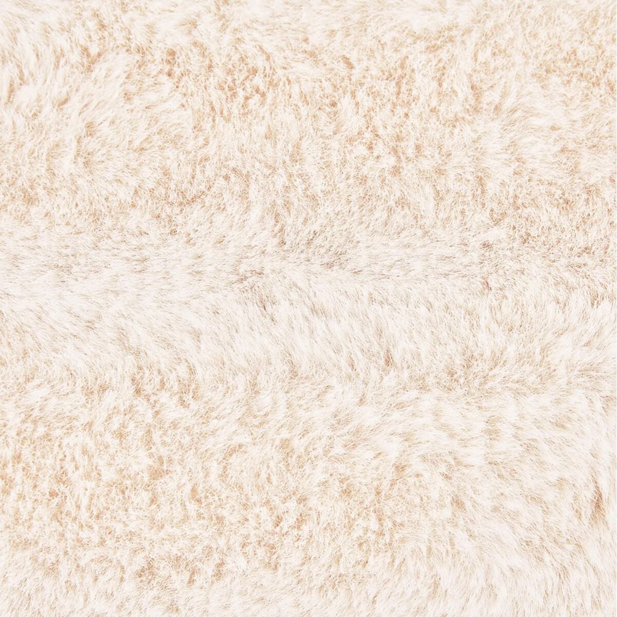 INGVAR - Plaid 130x180cm Fourrure synthétique Doublé Polyester Ivoire - 5