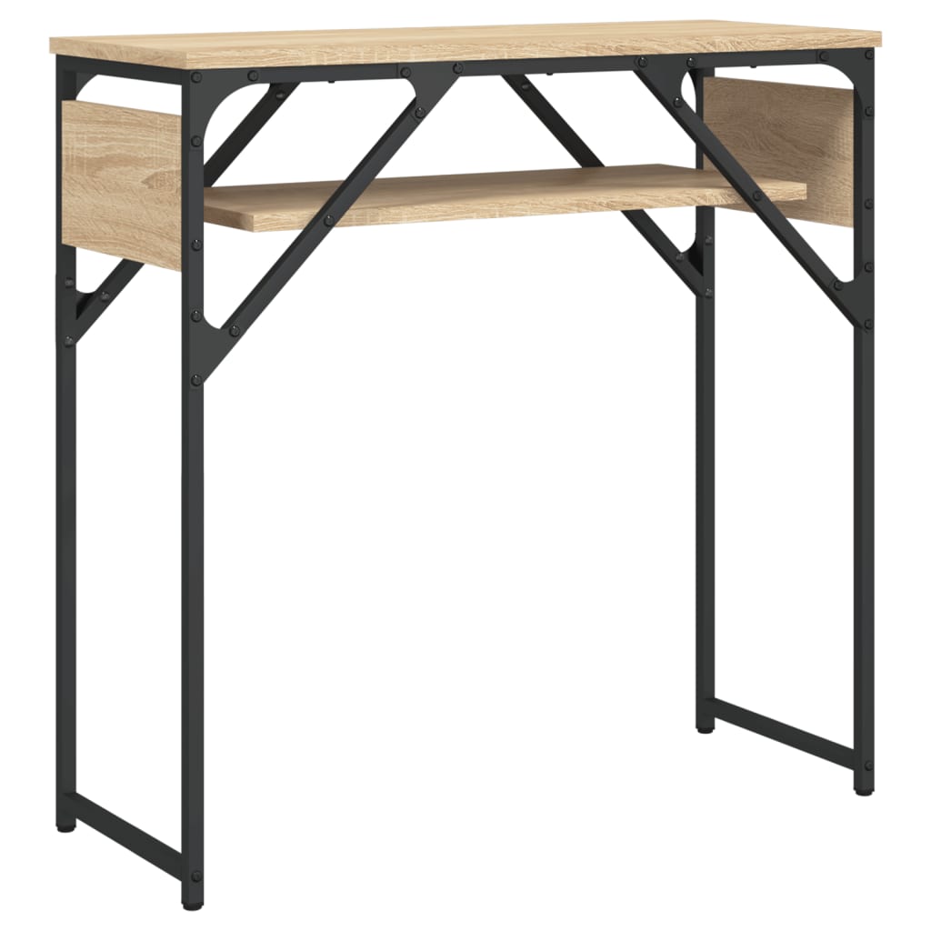VASAGLE Table Console D'entrée Avec Structure Stable En Acier, Pour Entrée, Salon, Chambre à Coucher, Style Industriel, Marron Vintage Et Noir, Noir, 120 X 23 X 74 Cm