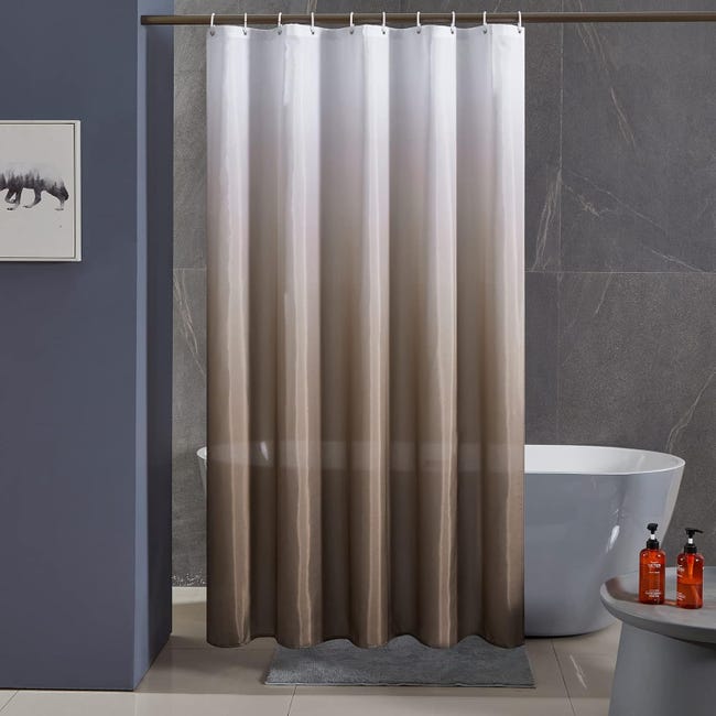 Croydex Rideau de douche en tissu uni Bleu ciel Croydex Rideau de douche en tissu uni Bleu ciel