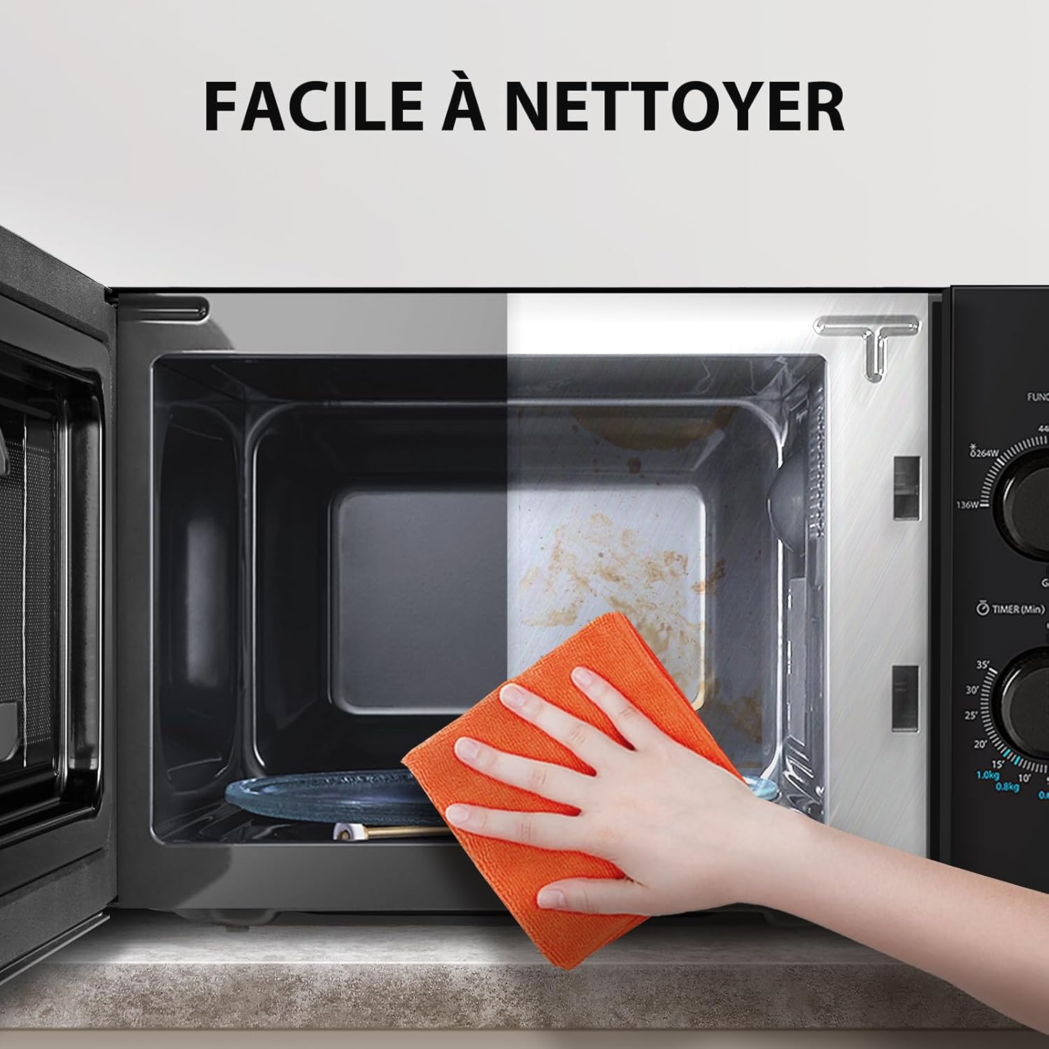 Micro-ondes grill pose libre - TOSHIBA - MW2-AG23P(BK) - Noir - 23L - 900W - Grill 1050W - Digital - 10