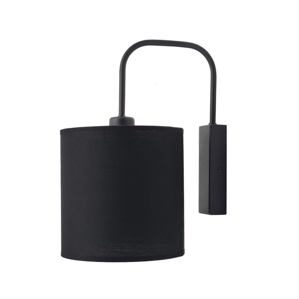 Kinkiet ścienny Lamego czarny 1xE27x20W wym: 32 x 20 x 27 cm tkanina IP20 Shilo