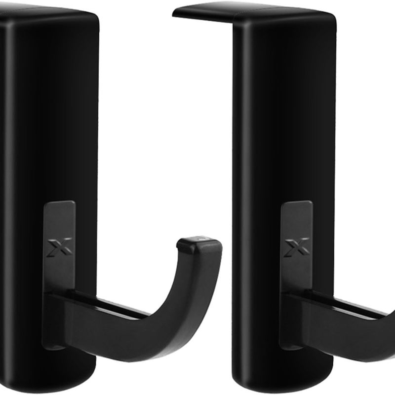 sztuki wieszaków na słuchawki, haczyk na słuchawki, monitor, uchwyt na słuchawki, haczyk samoprzylepny, czarny