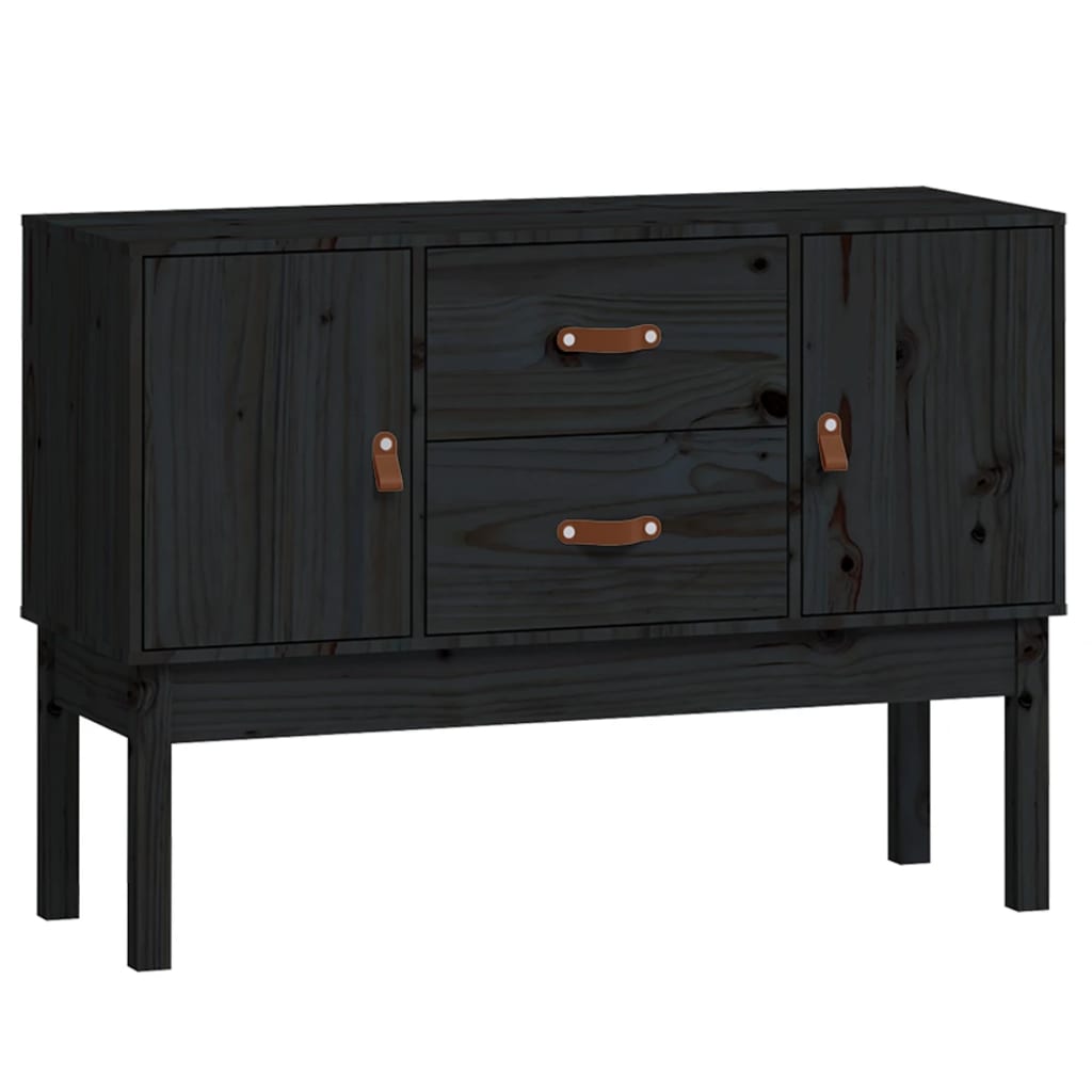 Credenza in rattan, credenza da pranzo con ante in rattan e 2 cassetti