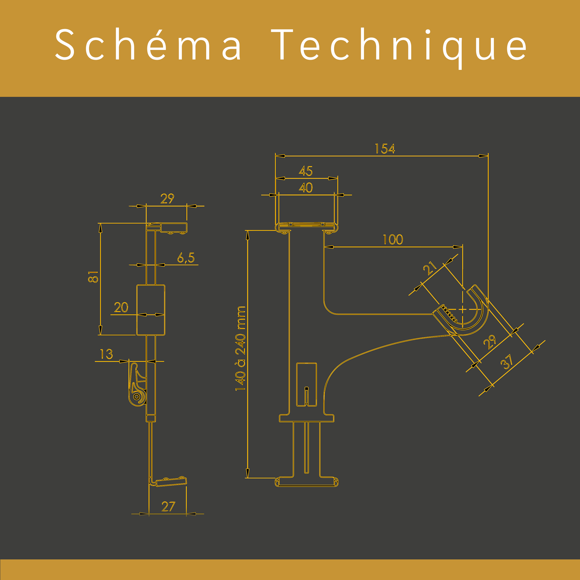 Kit de 2 supports sans perçage blancs pour tringle à rideaux spécial volet roulant - 6