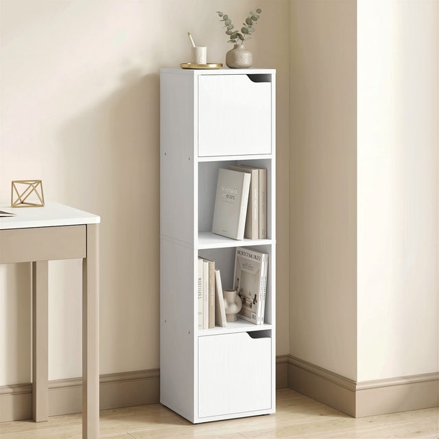 Estantería para Libros HOMCOM Melamina de Madera Blanco 30x29x119 cm
