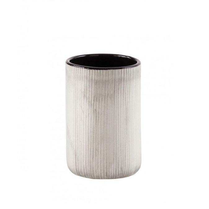 Blomus Sono – Mug à Brosse à Dents En Céramique | Avec Espace Pour Dentifrice | Couleur Moonbeam | 11x8,5x8,5cm