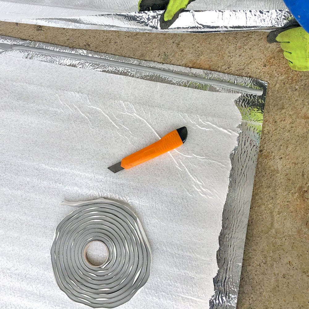Feuille anti-radon (20 m x 1,5 m) - Feuille isolante pour les processus d'isolation au radon dans les maisons, bureaux, garages, etc. - 4