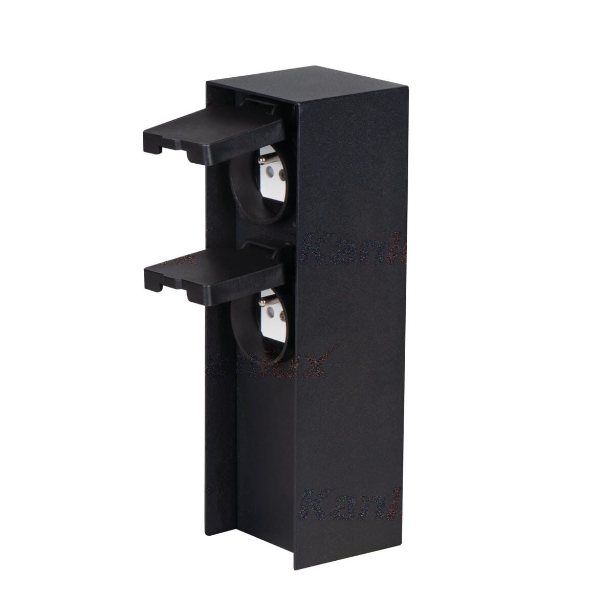 Poteau de jardin 2 prises 230V – Acier inoxydable – IP44 – Anthracite - 3