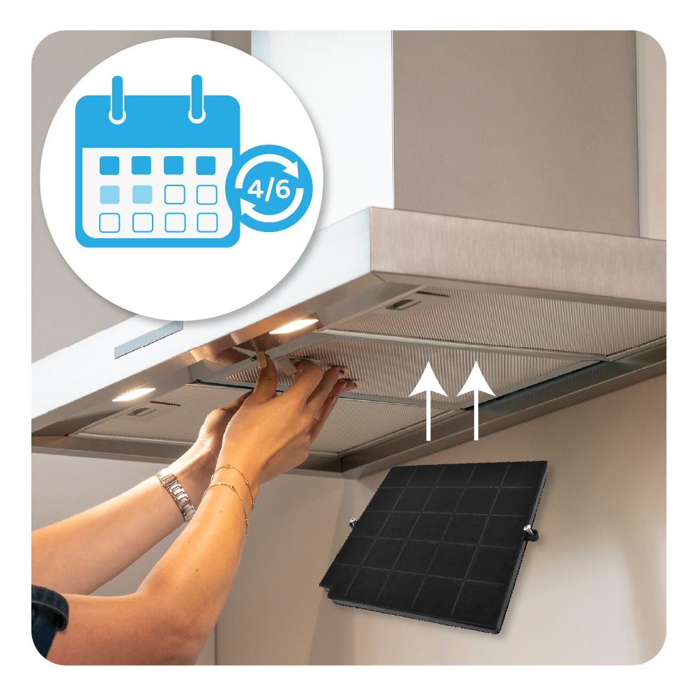 Filtre charbon AIRFORCE FC120 AFFCAF16CS 260X256X17 mm 480122100934 FC120, 50288593002, AMC981, 480122100934, 481249028007, F16 - 5