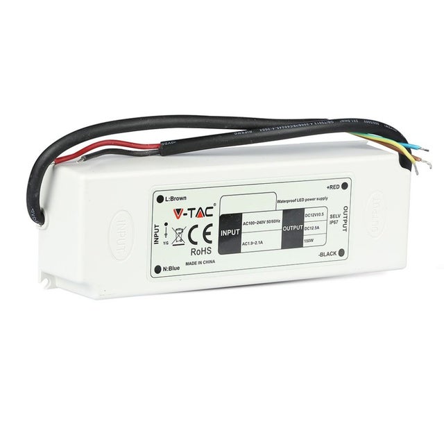 Trasformatore LED 12v DC 60w 5A Alimentatore Per Strisce Led Con Attacco Maschio P 155