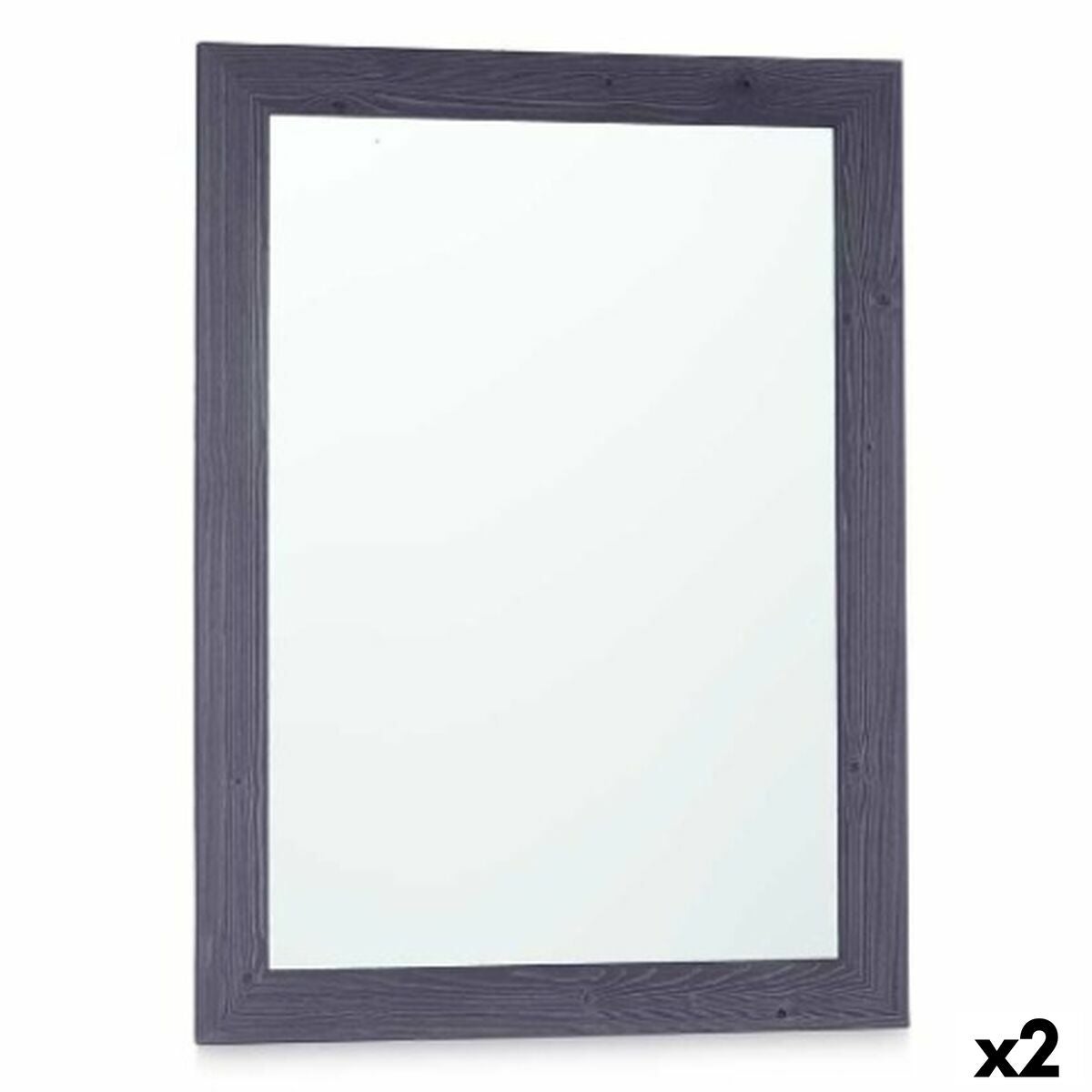 Espejo de pared 82715 azul 60 x 80 cm madera mdf rectangular (2 unidades) - marca: gift decor - ean: 4899888639459
