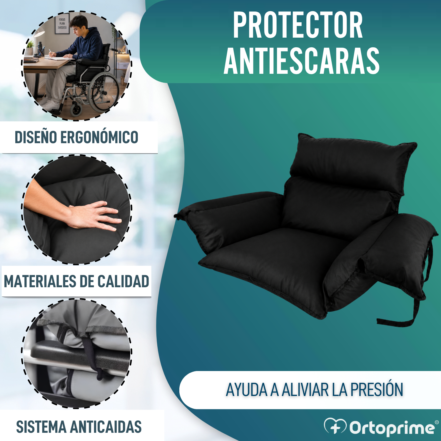 Protector Antiescaras Cojín Silla de Ruedas y Sillón Relax Ortoprime - 3