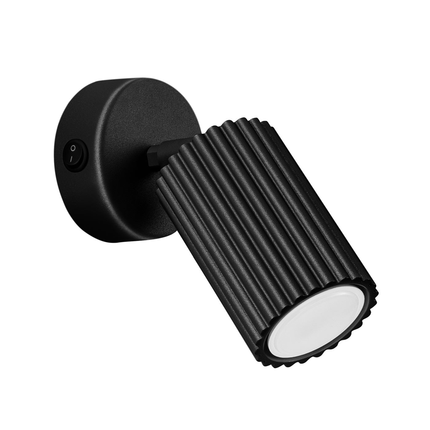 Aplique de parede preto com interruptor Karbon