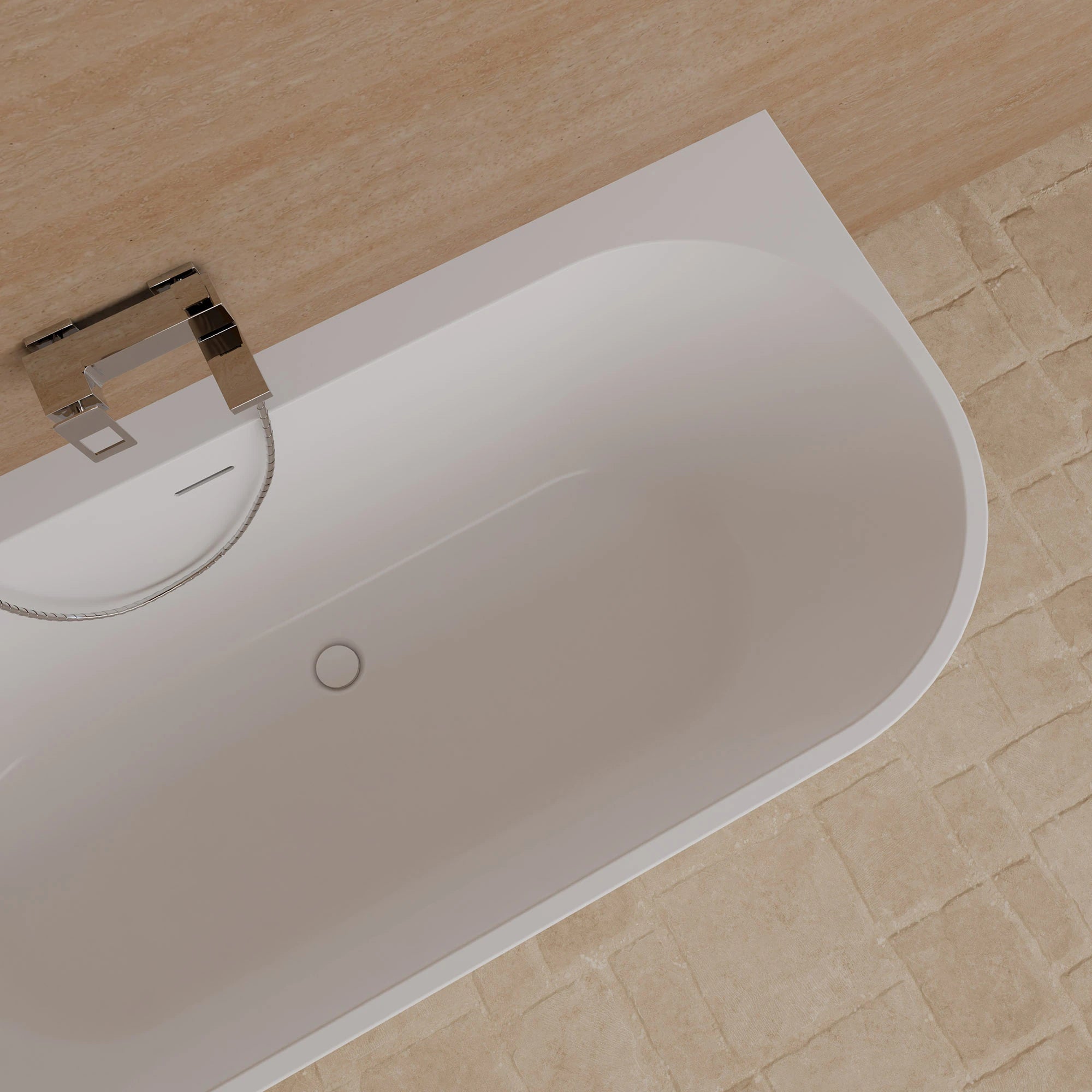Baignoire Ilot Cosmic 180 gauche blanche 180 x80 x58 cm, by SPALINA - 6