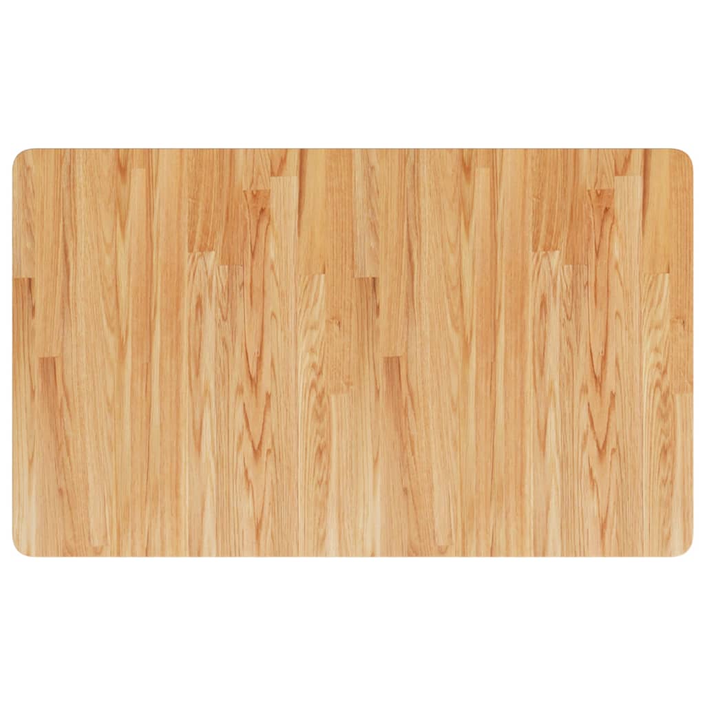 Comptoir Salle De Bain Bois Chêne Massif Marron Foncé – Plateau Vasque 100 X 60 X 2 Cm, Bord Vivant Naturel, Finition Prête à Poser