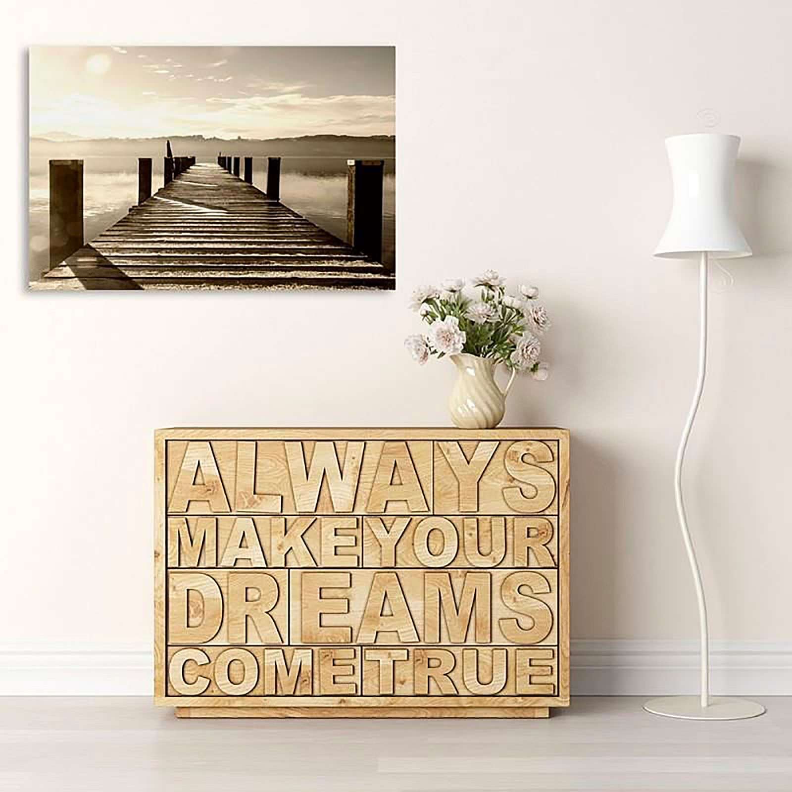 Tableau pont en sépia - 100 x 70 cm - 3