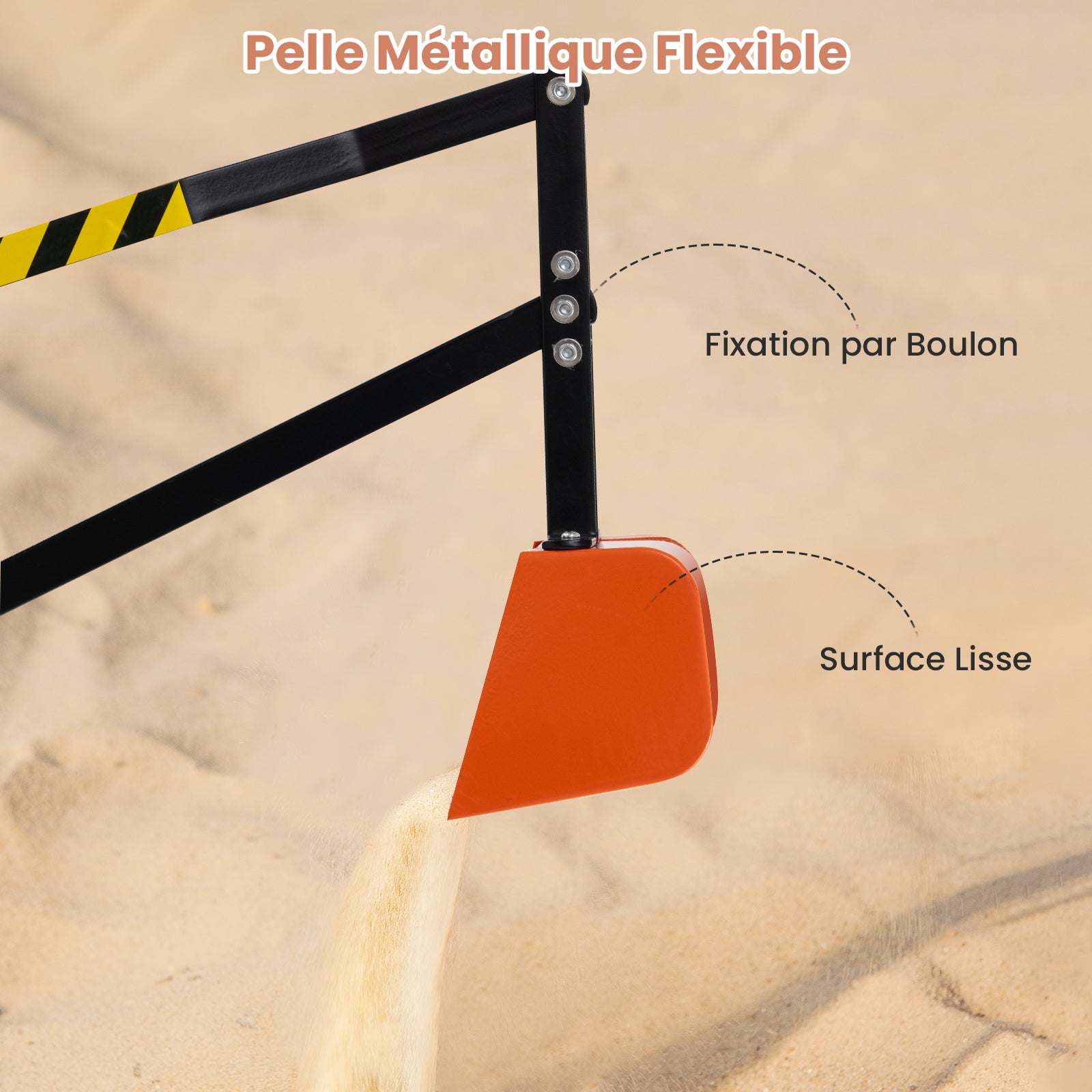 Pelle à Sable Excavateur Enfants avec Siège Rotatif 360 °, Charge 50kg pour 3 Ans+ | Leroy Merlin