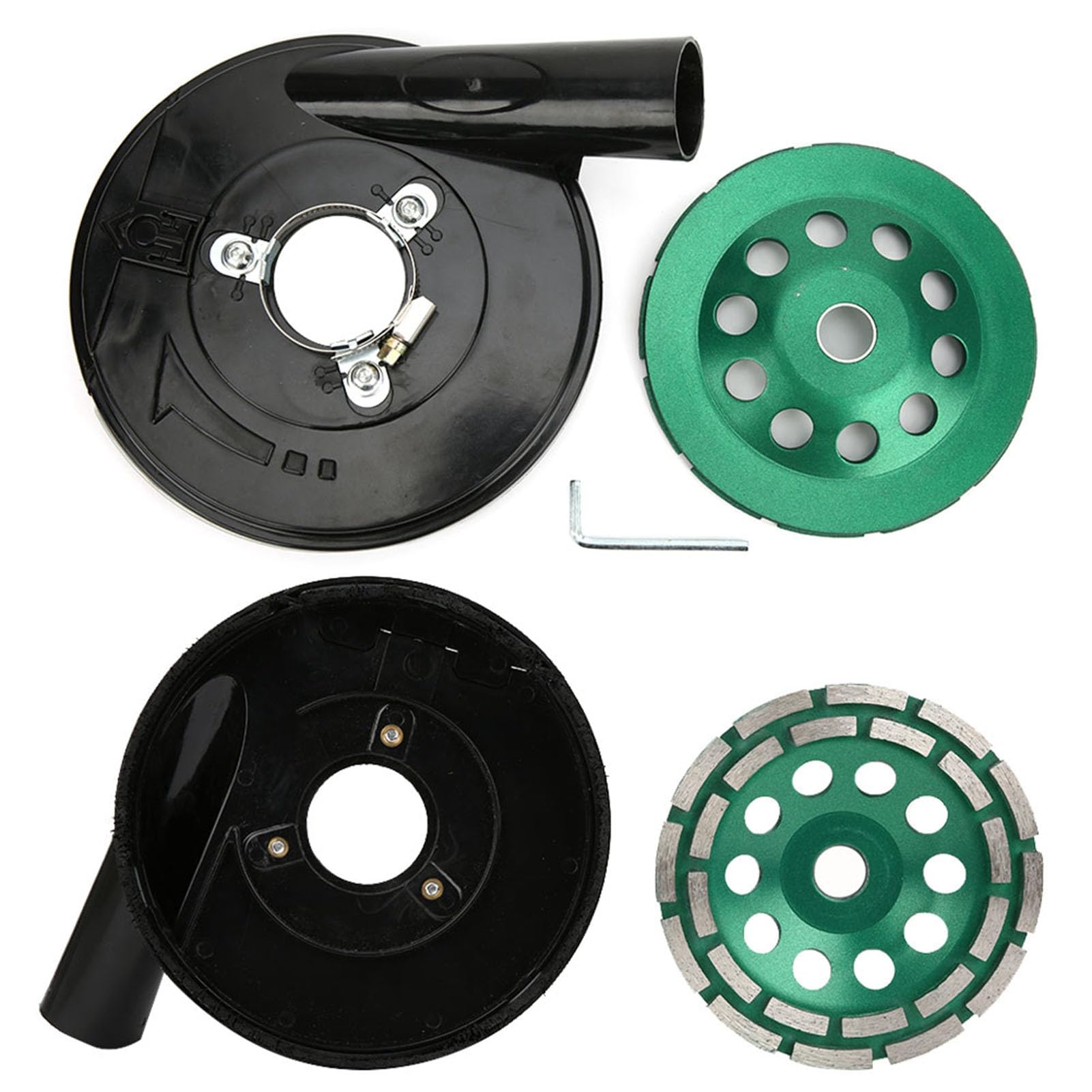 Capot de protection anti-poussière pour meuleuses d'angle de type 150, accessoires + meule - 7