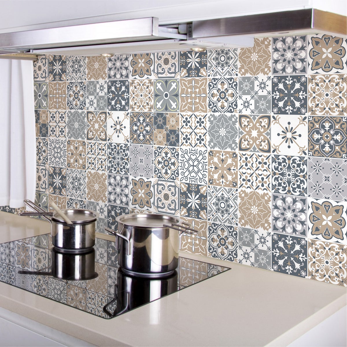 24 adesivi piastrelle di cemento azulejos bruniona - Sticker adesivo - adesivi murali - 24stickers10x10cm - 3