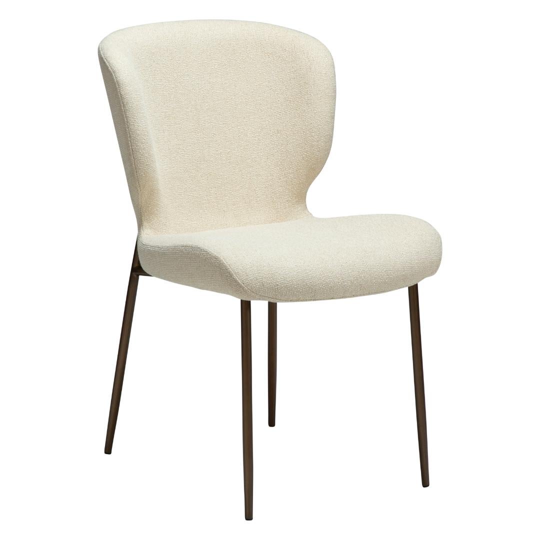 Glory Dan-Form krzesło stołowe bouclé offwhite.