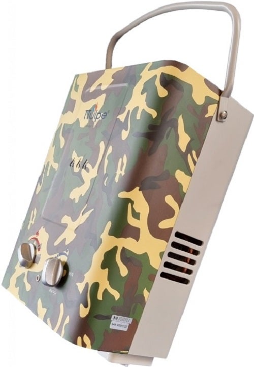TTulpe Outdoor HD-6 P37 camo chauffe-eau portable instantané, gaz propane, allumage par piles, Bas Nox - 5