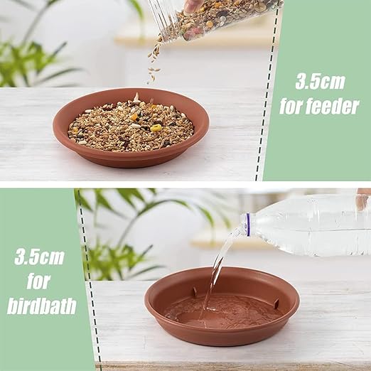 2 PCS Abreuvoir Oiseaux,Mangeoire pour Oiseaux Exterieur Et Bain d'oiseaux,Abreuvoir pour Oiseaux Balcon,Distributeur Nourriture pour Oiseaux Sauvages - 4
