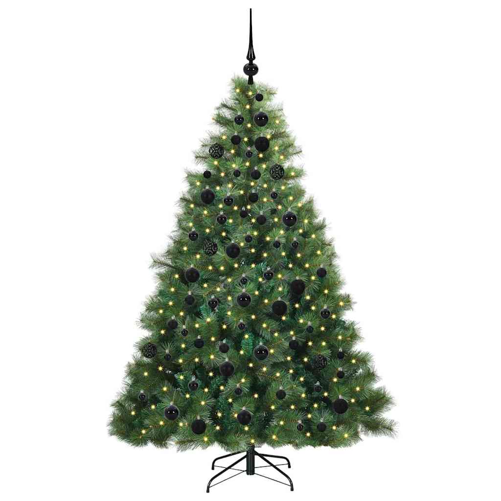 Sapin de Noël | Arbre de Noël artificiel avec 300 LED Vert 180 cm PE et PVC - 3