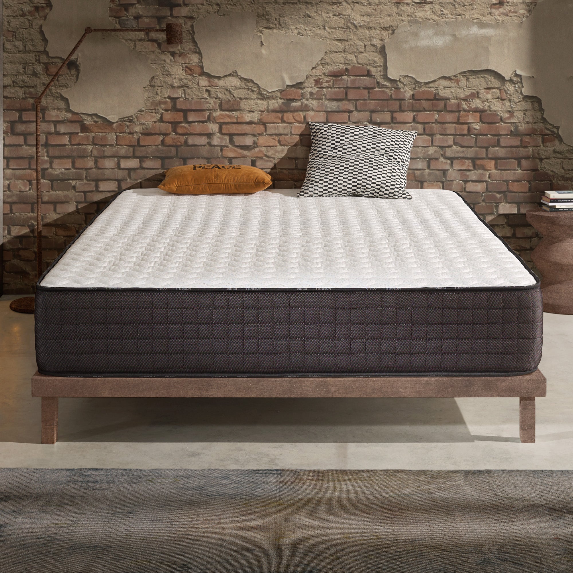 Matelas Titanium 150x200 cm - Mousse à mémoire de forme HR - Blue Latex - Très épais 30 cm - 7 Zones - Respirant - Hypoallergénique - 2