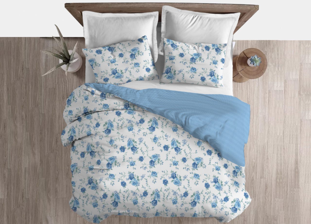 Copripiumino Sacco Piumone 100% Cotone Linea 3027 Fiori Sanderson