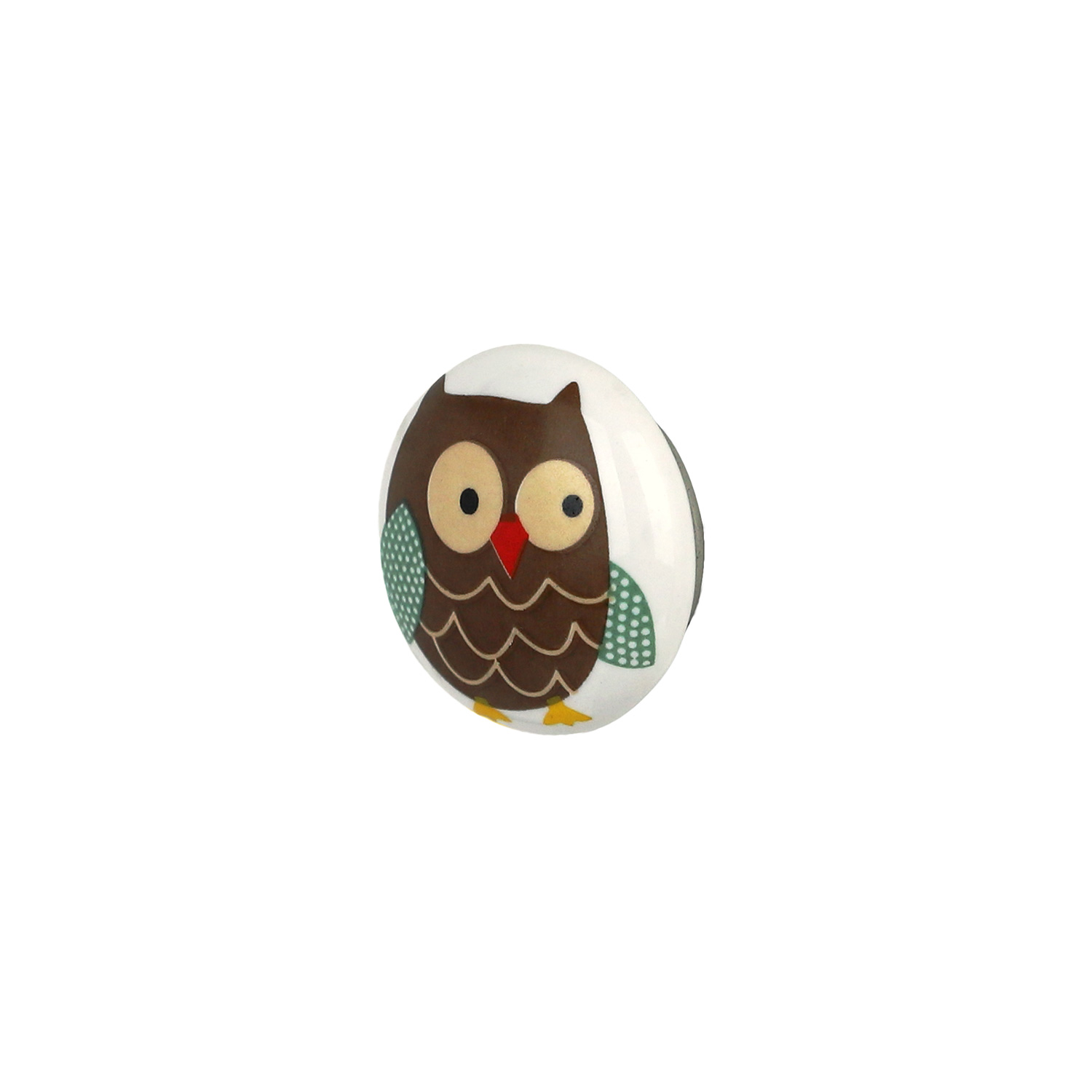 Bouton de meuble CHOUETTE, Porcelaine Ø35 mm - 3