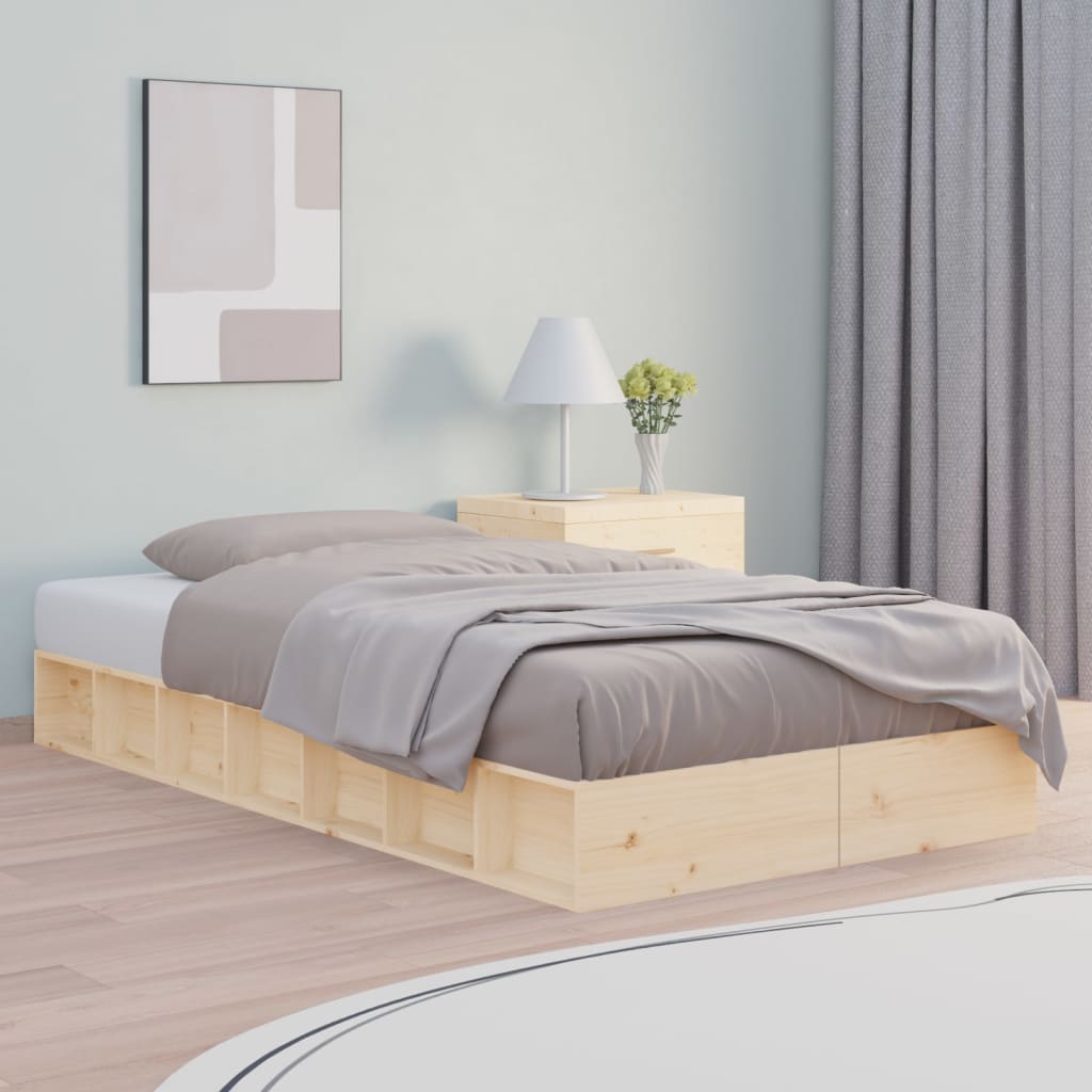 Łóżko Drewniane Rama Łóżka Sofa Brązowe Do Sypialni Pokoju 100 x 200 cm