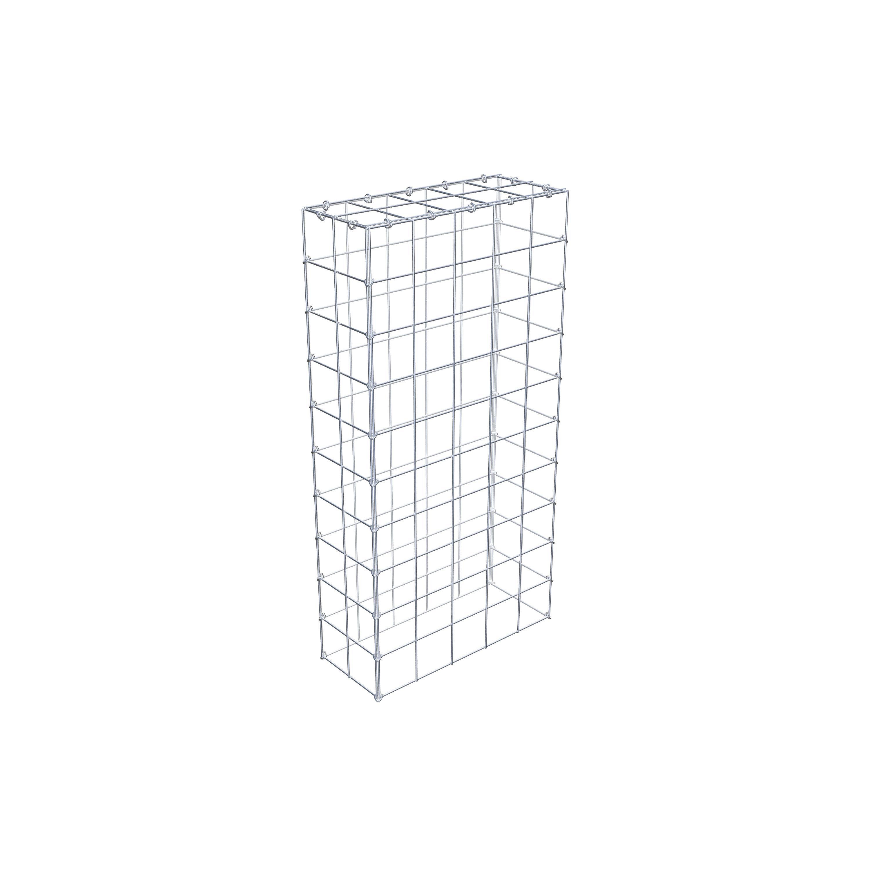 Gavión para apilar en acero galvanizado 100x20x50cm (LxAxP), malla 10 x 10cm, Anillo en C, sin rejilla inferior - 3