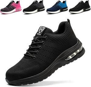 Scarpe Antinfortunistiche Uomo E Donna – Puntale In Acciaio, Suola In EVA/Gomma, Traspiranti E Leggere, Antiscivolo, Taglie 37-46