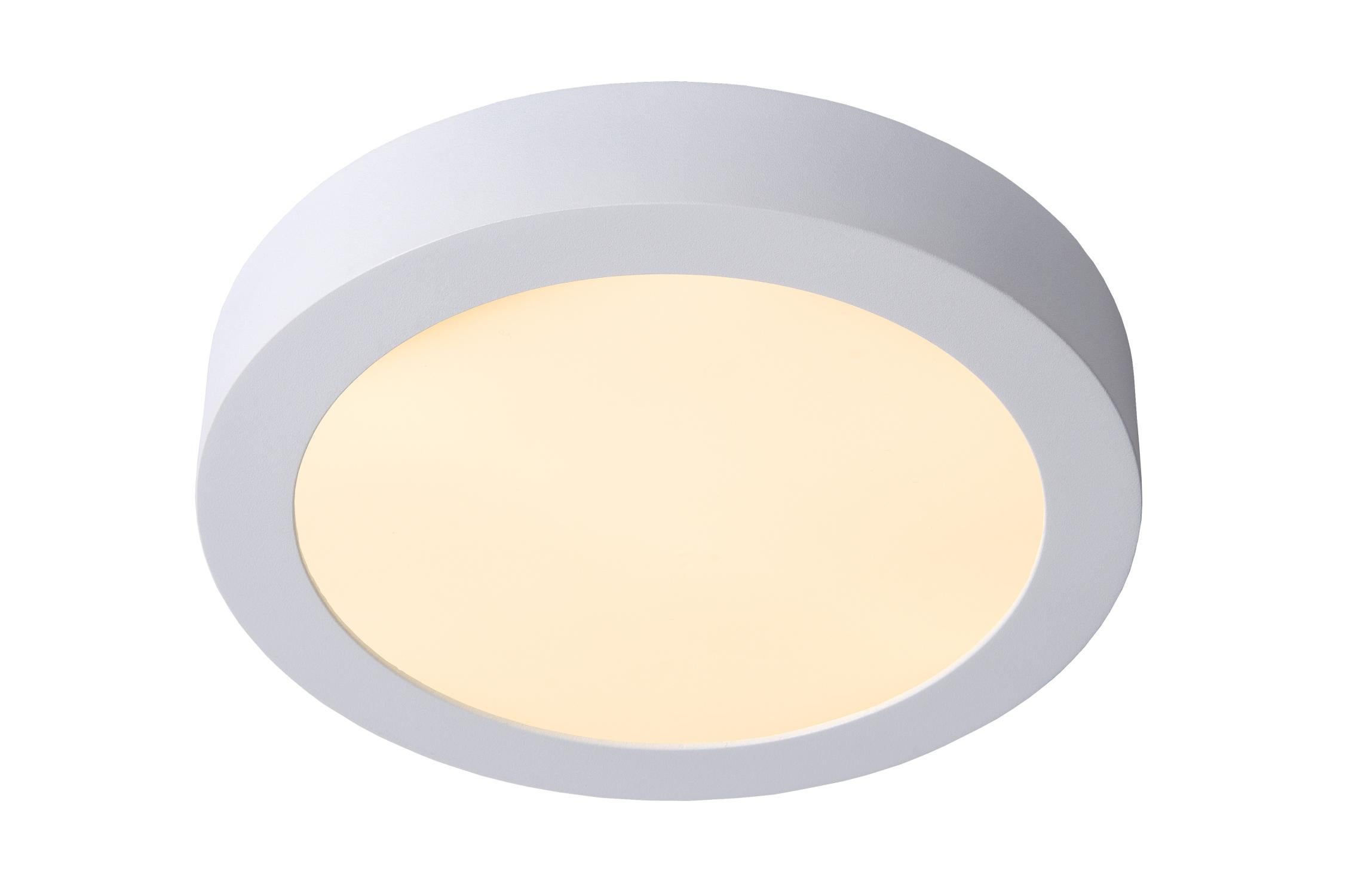 Plafon okrągły BRICE LED 15W Ciepła biel 1118lm biały wym:3,9x24x24cm IP44 Lucide