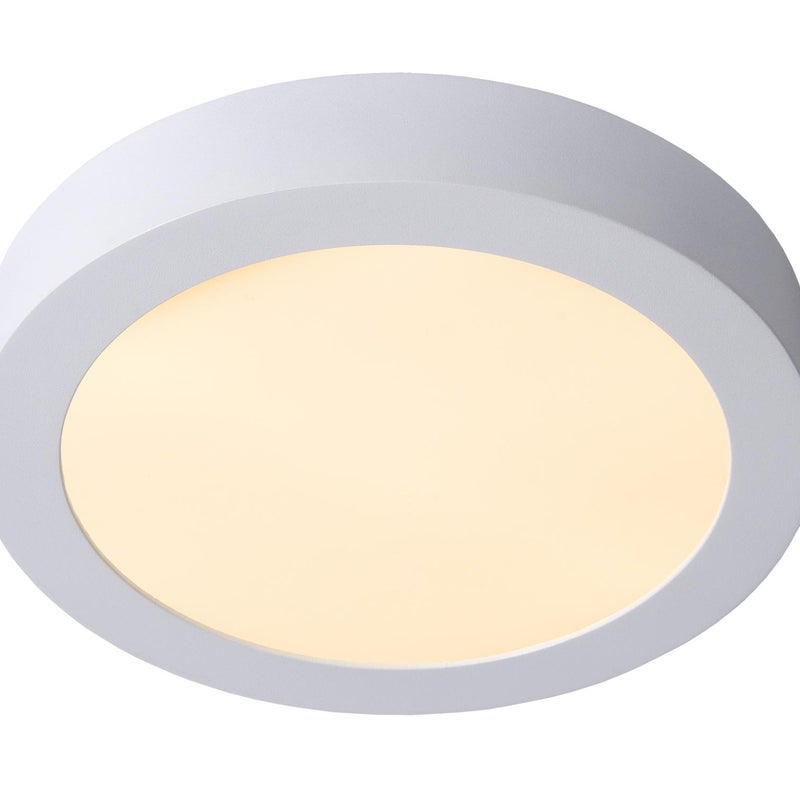 Plafon okrągły BRICE LED 15W Ciepła biel 1118lm biały wym:3,9x24x24cm IP44 Lucide