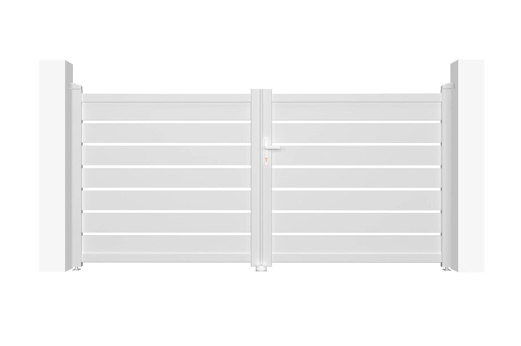 Portail battant 3m VOGEL H.140cm blanc aluminium - 4