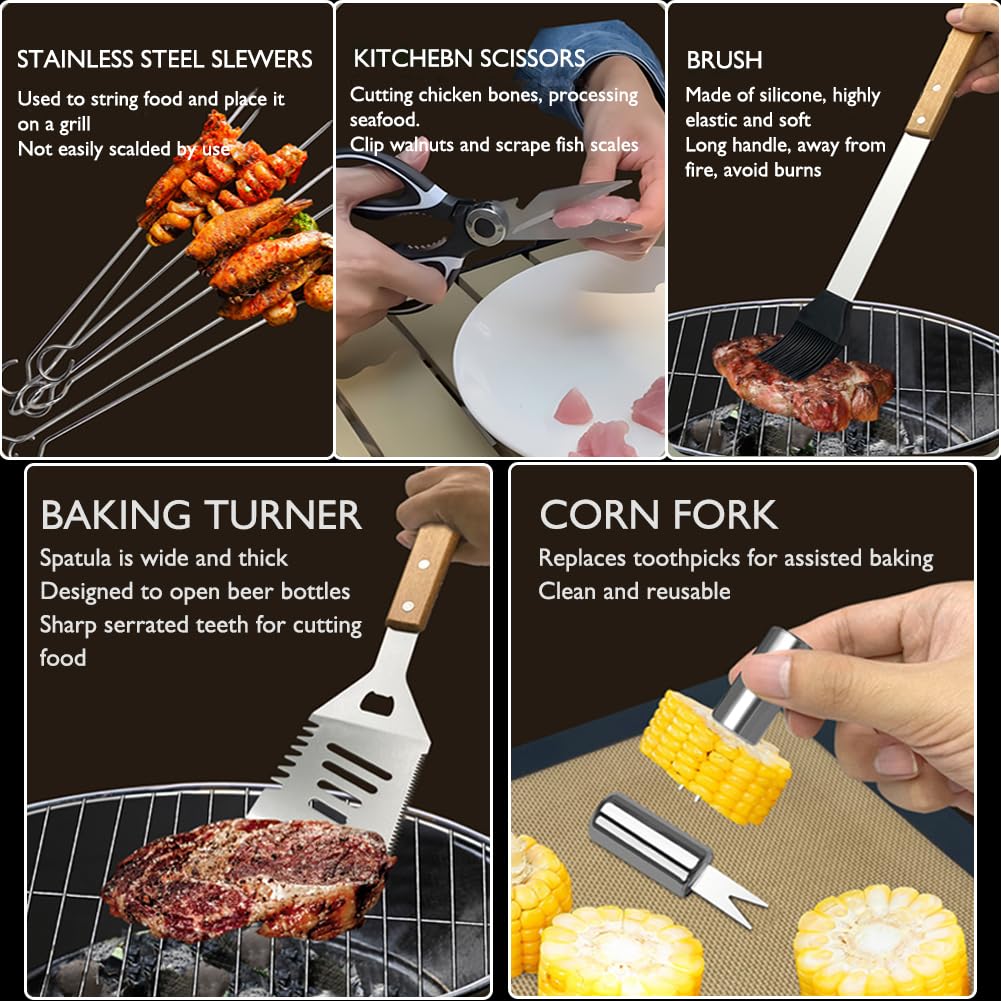 Set Di Utensili Da Cucina In Acciaio Inox ReaNea – Spatola E Pinze – Lavabile In Lavastoviglie, Per Casa, Ristorante E Barbecue - 2