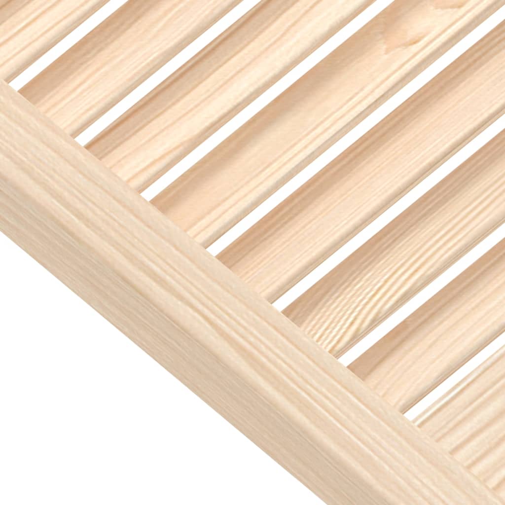 Portes placard bois massif pin 69x39,4 cm à persiennes 2 pcs pour cuisine salle de bain – ComfortXL - 4