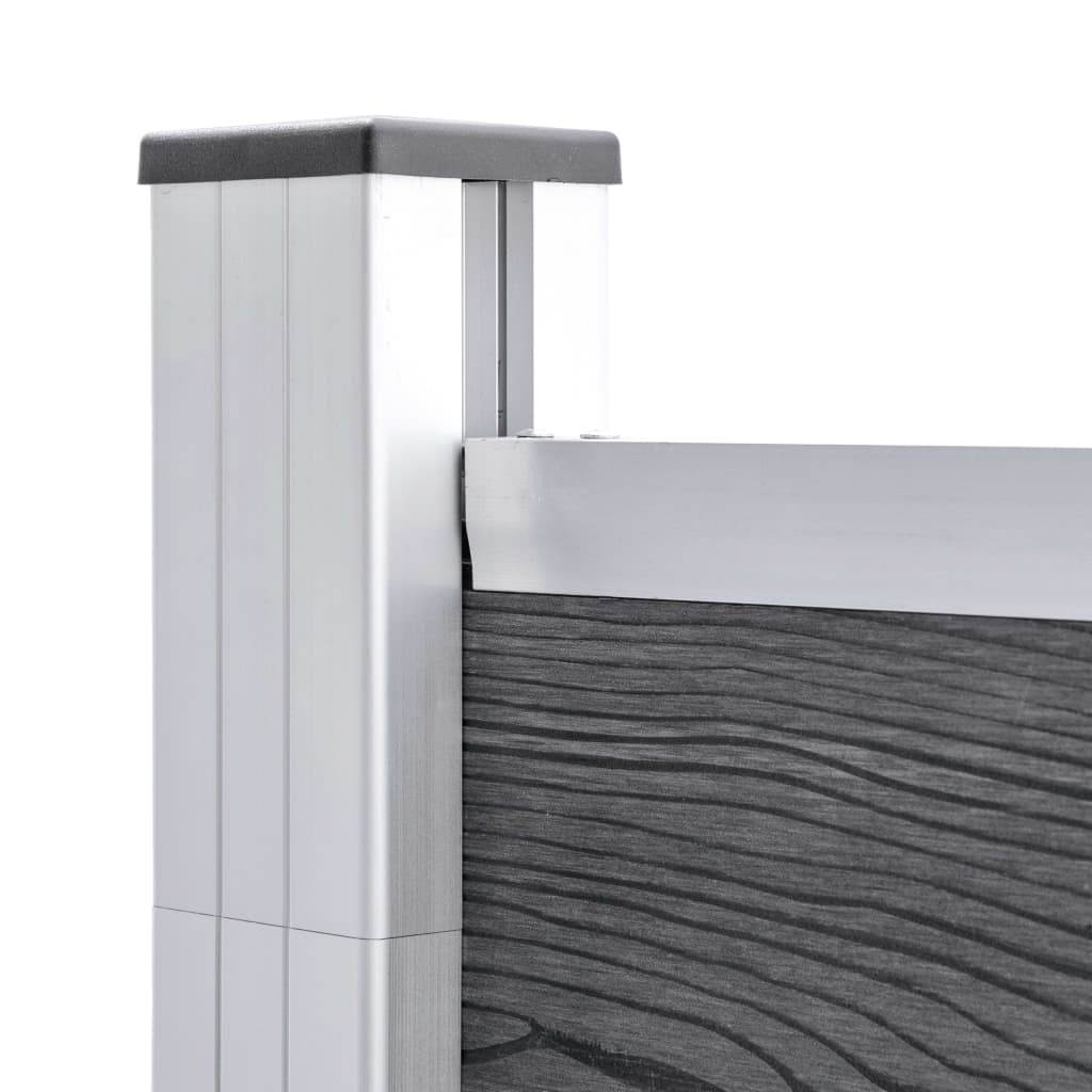Clôture de jardin WPC grise 1045x186 cm - COMFORTXL - 7