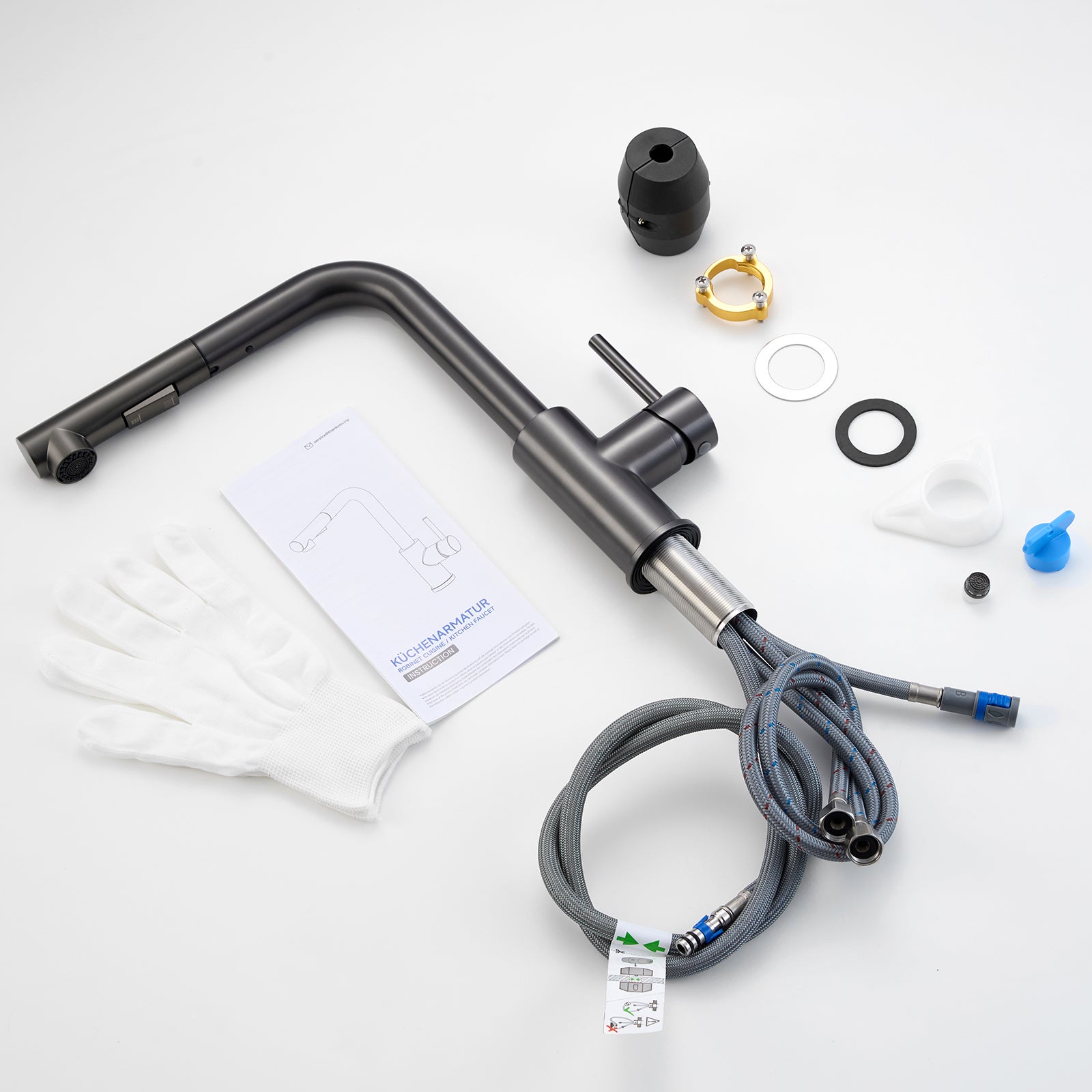 Cecipa max Gris anthracite Mitigeur Cuisine avec Douchette Extractible Robinet Cuisine avec 2 Jets aux Choix Mitigeur Evier Haute Qualité - 9