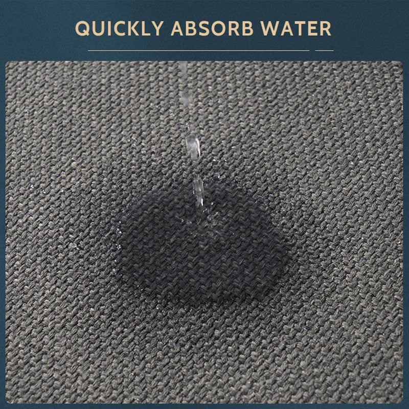 Tapis de cuisine tissé, Absorbant l'eau et l'huile, Antidérapant, Anti-chute, Anti-salissure, Lavable en machine, 45x75cm, Gris foncé - 3