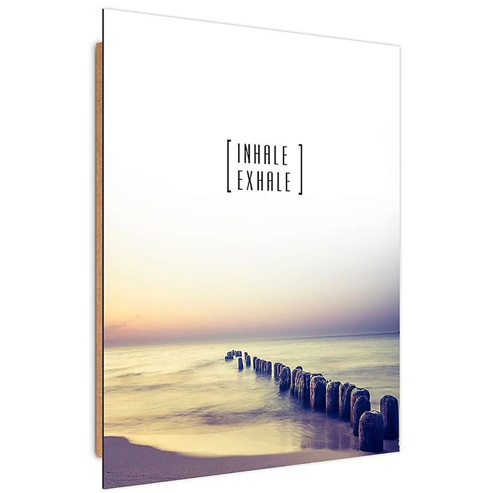 Tableau bois inspire expire - 50 x 70 cm - 2