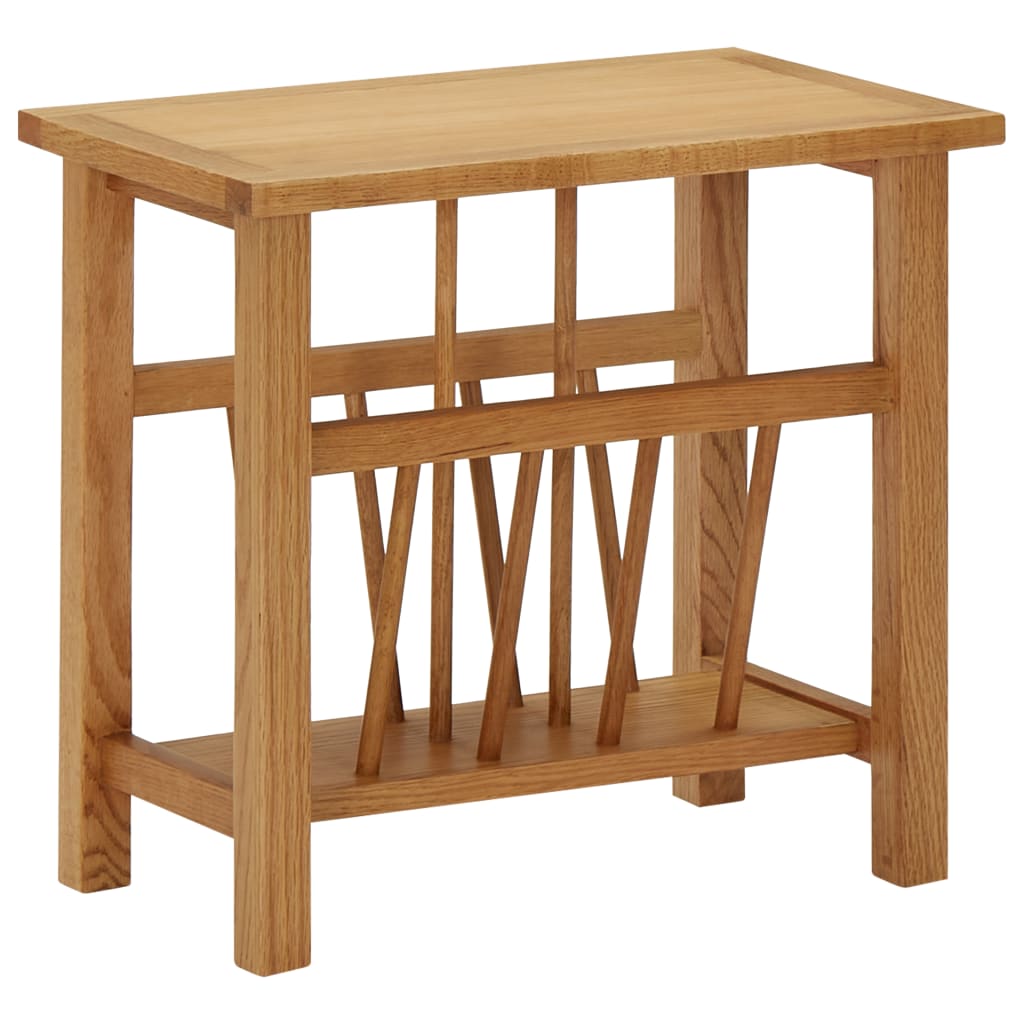 Maison exclusive - mesa revistero madera maciza de roble 45x27x42 cm