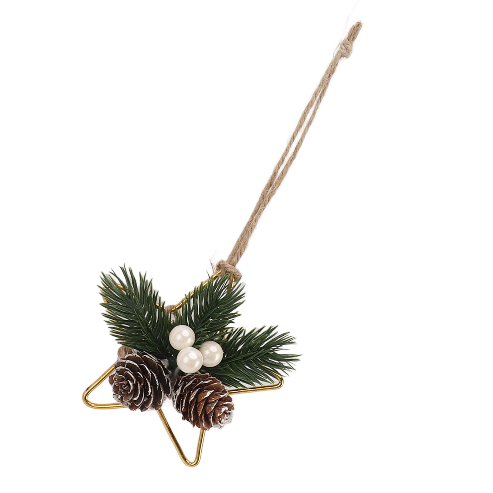 Natal pendurado grinalda decorativa artesanal única pinha decoração de parede para decorações de quarto de férias de aniversá - 4