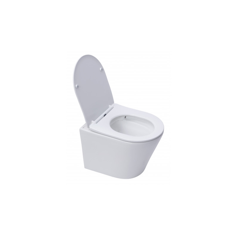 Pack WC Bâti-support Rapid SL + WC sans bride Infinitio + Abattant softclose + Plaque Chrome - 4