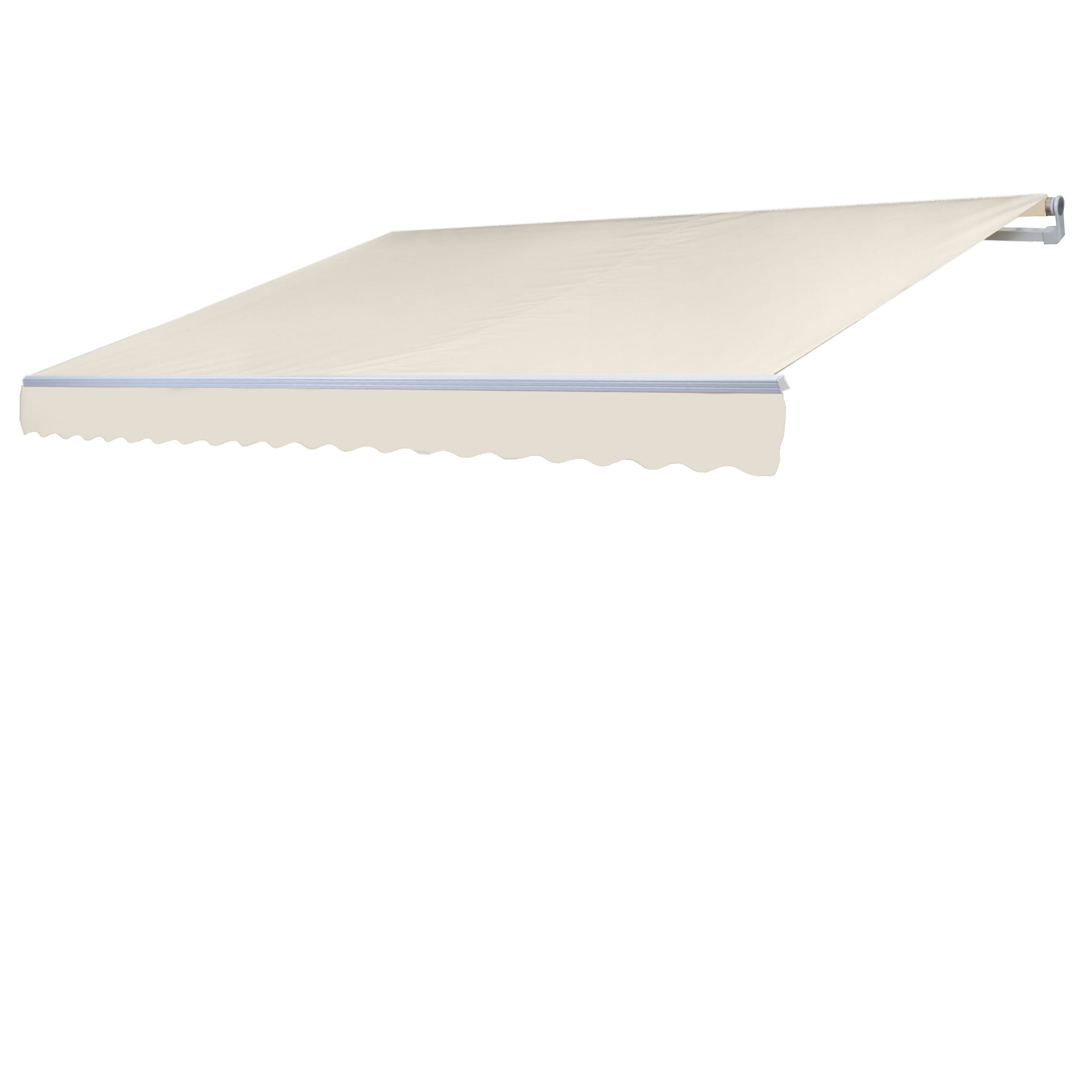 Poszycie zamienne do markizy T791, poszycie zamienne do markizy ze składanym ramieniem, ochrona przeciwsłoneczna, 4,5x3m ~ poliester kremowy