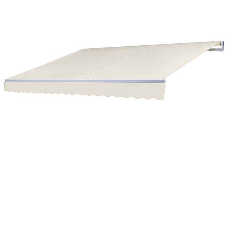 Poszycie zamienne do markizy T791, poszycie zamienne do markizy ze składanym ramieniem, ochrona przeciwsłoneczna, 4,5x3m ~ poliester kremowy