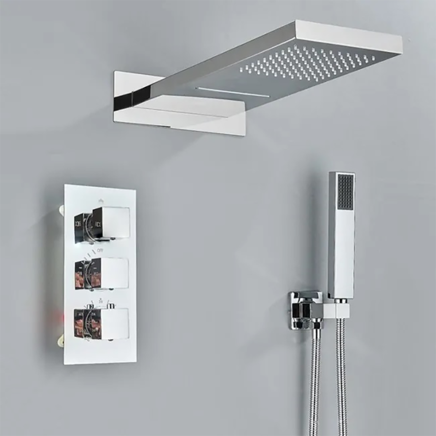 Artisse  🛁 Ducha Tipo Lluvia Mural 565 X 220 Mm, Termostática, Stros , Leroy Merlin