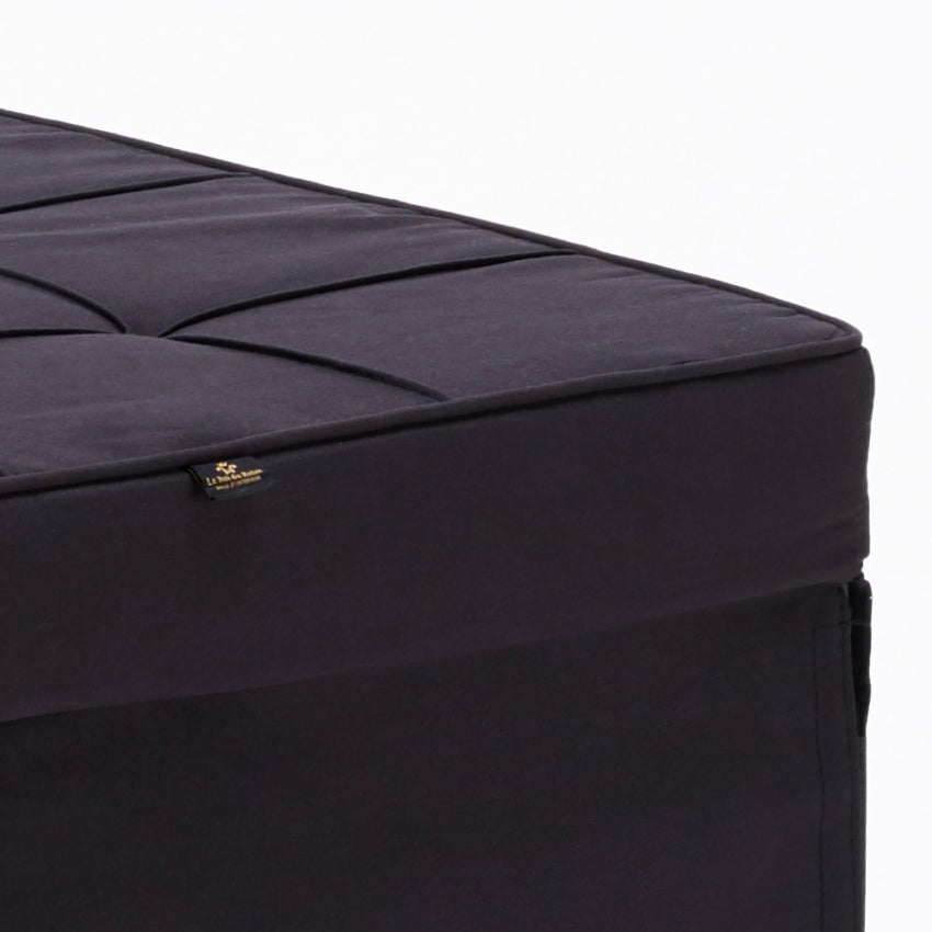 Pouf poltrona letto pieghevole in tessuto Sweet Relax - Nero - 8